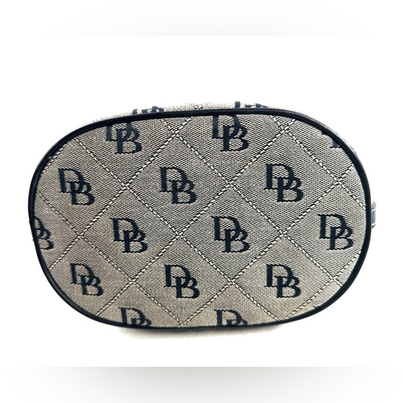 Dooney Bourke Vintage Black White Signature Jacquard Small Shoulder Bag Charm - Picture 5 of 10